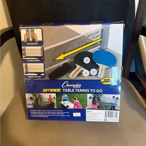 NIB! Champion Sports Anywhere Portable Table Tennis to Go Set